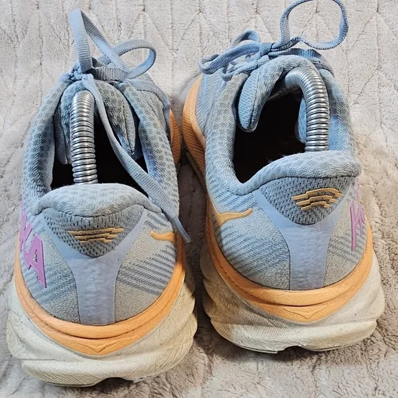 Hoka Clifton 9 Running Shoes Womens 8.5B Lightweight Athleisure Sneakers Blue