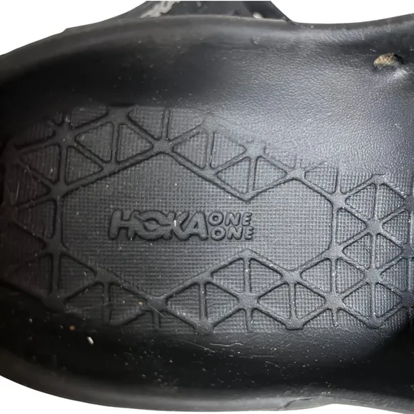 HOKA ONE ONE Black Recovery Slides Thick Sole Minimalist Design Mens 8 Womens 10