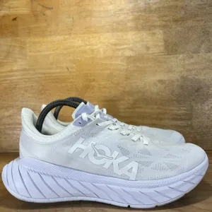 Hoka One One Carbon X 2 LIGHTWEIGHT Womens Size 9 Running Shoes Sneakers White