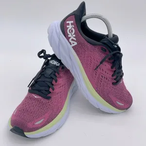 HOKA ONE ONE Clifton 8 &quot;Ibis Rose Pink Green' Womens Running Shoes Size 7.5B