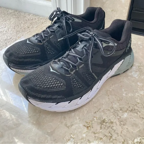 Hoka One One Gaviota 2 Men’s Running Shoes in Wrought Iron Black, Size 10.5