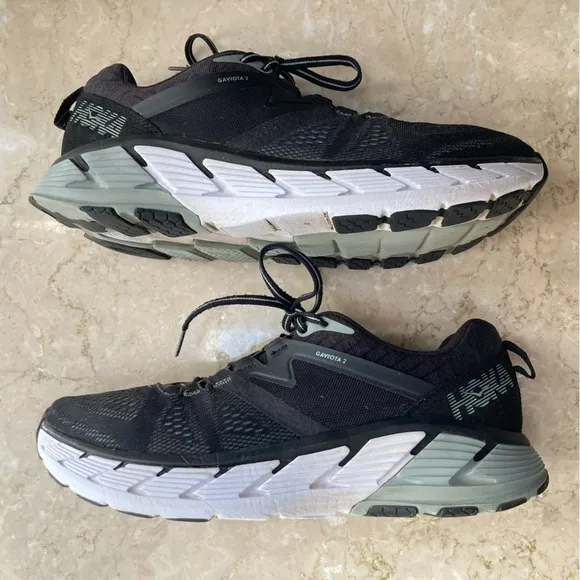 Hoka One One Gaviota 2 Men’s Running Shoes in Wrought Iron Black, Size 10.5