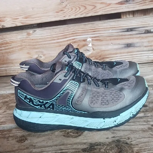 Hoka Stinson ATR 5 One One Athletic Shoes - Gray and Teal