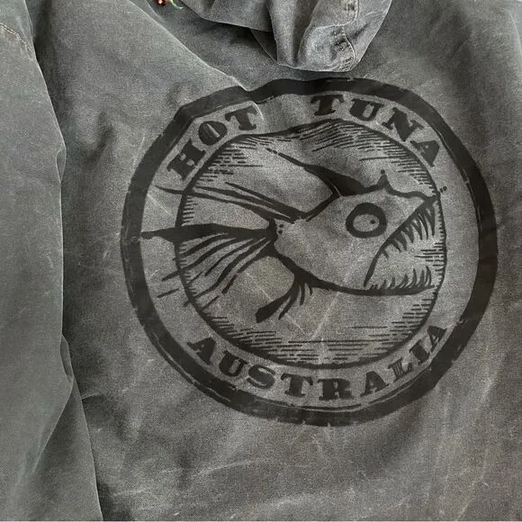 HOT TUNA Australia Jacket Insulated Grey Cotton Canvas Surf Brand Size Large