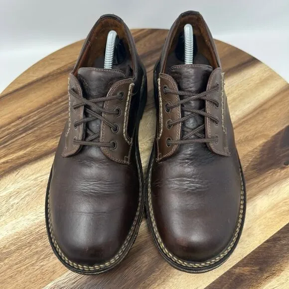 H.S. Trask Shoes Men’s US 10 M Authentic Bison Brown Leather Oxfords Shoes