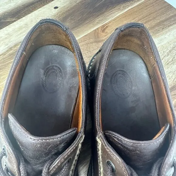 H.S. Trask Shoes Men’s US 10 M Authentic Bison Brown Leather Oxfords Shoes