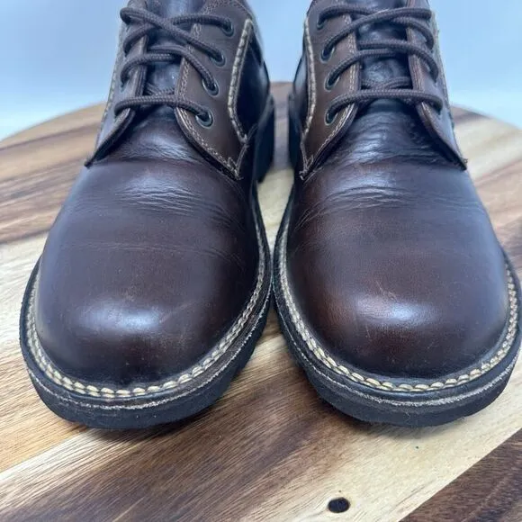 H.S. Trask Shoes Men’s US 10 M Authentic Bison Brown Leather Oxfords Shoes