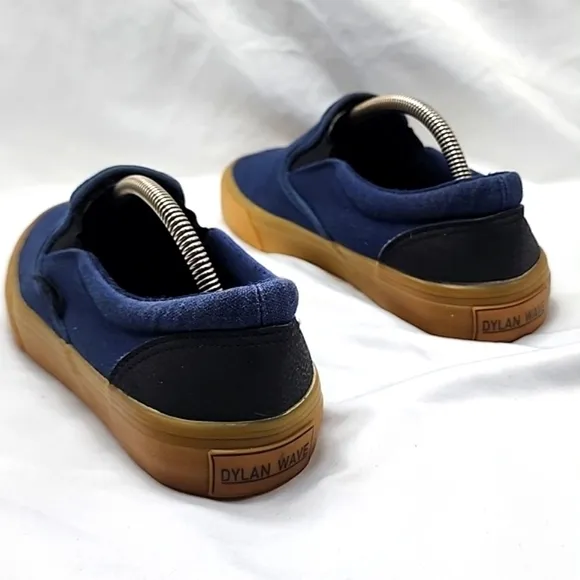 HUF DYLAN WAVE STYLE SCOTT SKATEBOARDING SNEAKERS CANVAS GUM SOLES BLUE IN GUC