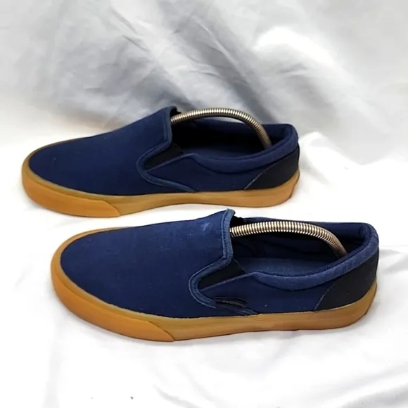 HUF DYLAN WAVE STYLE SCOTT SKATEBOARDING SNEAKERS CANVAS GUM SOLES BLUE IN GUC