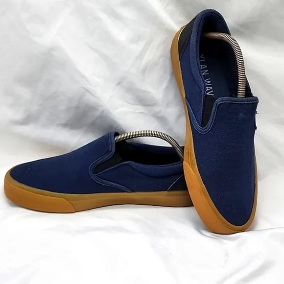 HUF DYLAN WAVE STYLE SCOTT SKATEBOARDING SNEAKERS CANVAS GUM SOLES BLUE IN GUC