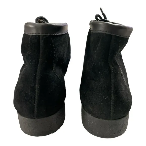 Hunkers Wallabees Style Black Suede Shoes. Size 11 Made in Spain