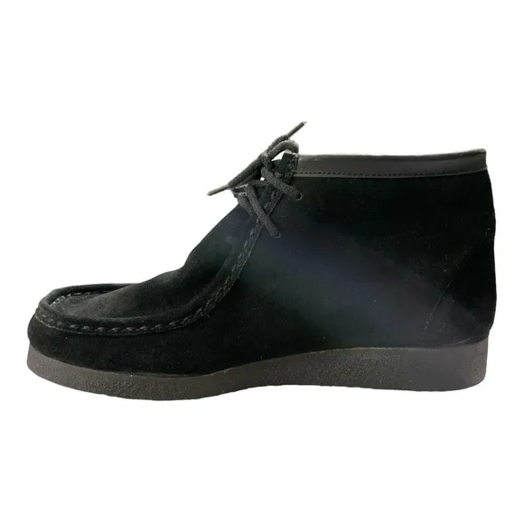 Hunkers Wallabees Style Black Suede Shoes. Size 11 Made in Spain