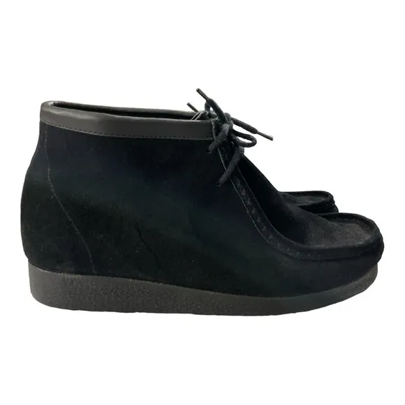 Hunkers Wallabees Style Black Suede Shoes. Size 11 Made in Spain