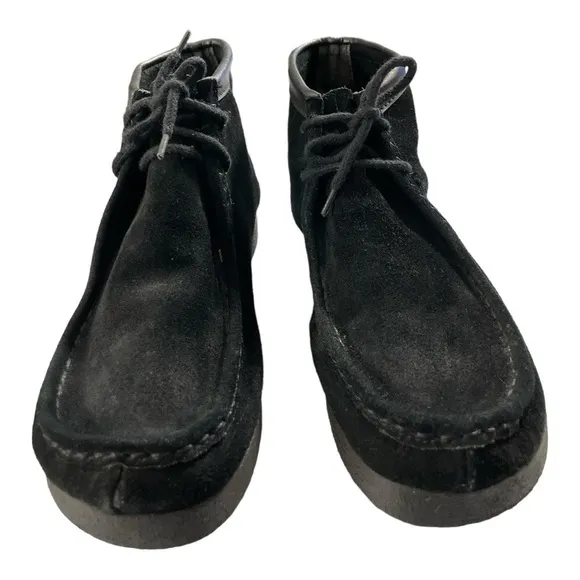 Hunkers Wallabees Style Black Suede Shoes. Size 11 Made in Spain