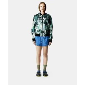 Hunter 3 Layer Botanical Gardens Green Bomber Jacket Size 4 Water Resistant