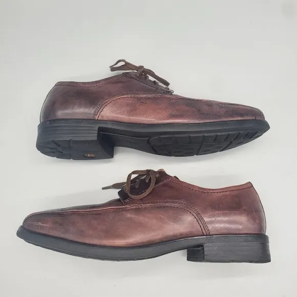 Hush Puppies Men's Beacon Oxfords Brown Leather Men Size 11 W