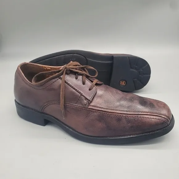 Hush Puppies Men's Beacon Oxfords Brown Leather Men Size 11 W