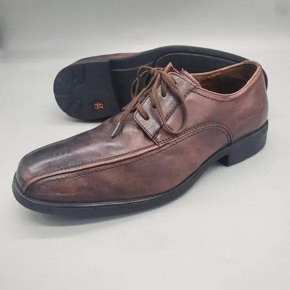 Hush Puppies Men's Beacon Oxfords Brown Leather Men Size 11 W