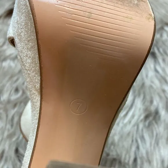 IDIFU Vida Nude Suede Ankle Strap Open-toe Platform Heels