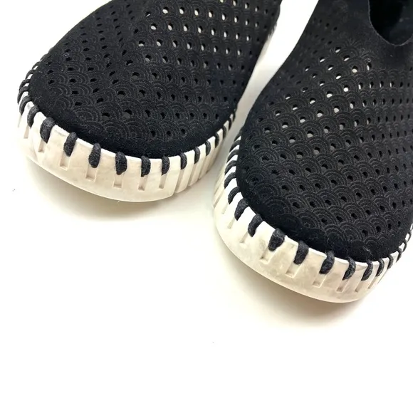 Ilse Jacobsen Tulip lightweight laser-cut black comfort shoes size 8.5