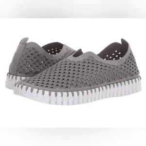 Ilse Jacobsen Tulip Womens Slip-On Loafer Shoes in Gray