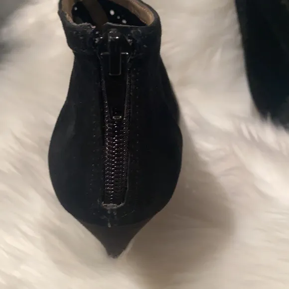 I.N.C black suede ankle heels