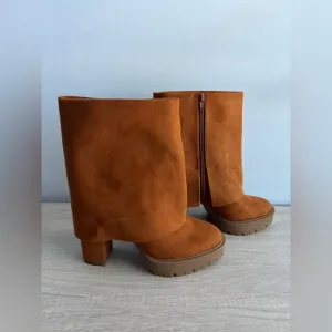 I.N.C. International Concepts Acelina Fold-Over Cuffed Dress Booties Size 7.5
