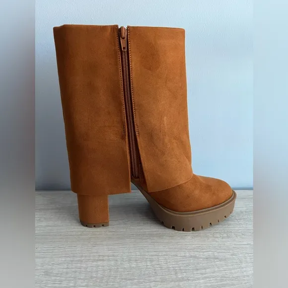 I.N.C. International Concepts Acelina Fold-Over Cuffed Dress Booties Size 8.5