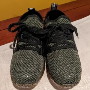 𝅺indestructible Men's Ryder Green Kevlar Sole Steel Toe Knit Sneakers Size 40/7