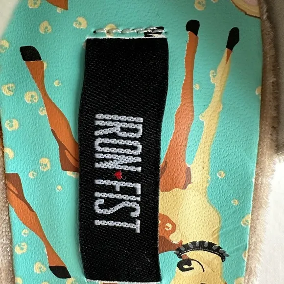 Iron Fist Deer Me Bambi Platform Block Heels Velvet Size 11