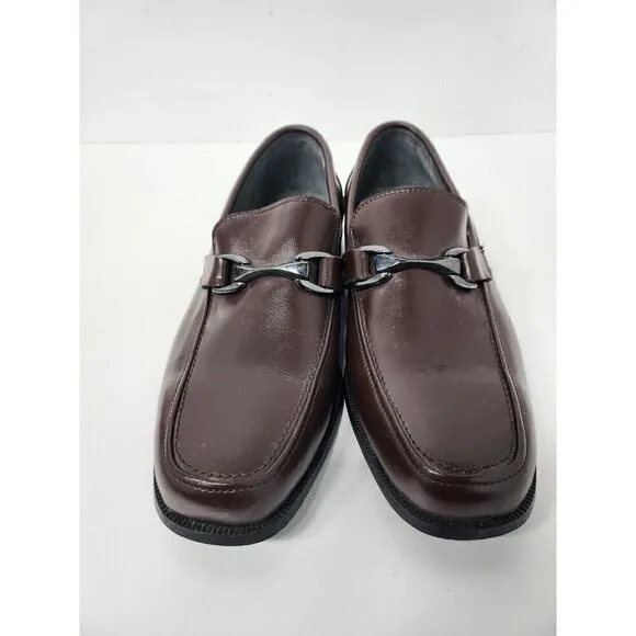Irvine Park Mens Dress Shoes Size 10.5M Brown Leather Round Toe Slip On Loafer