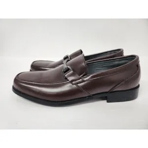 Irvine Park Mens Dress Shoes Size 10.5M Brown Leather Round Toe Slip On Loafer