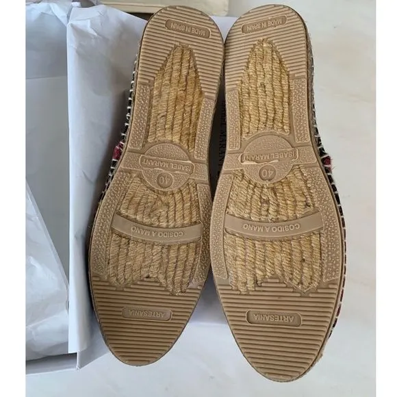 Isabel Marant Burgundy Canaee Printed Espadrille