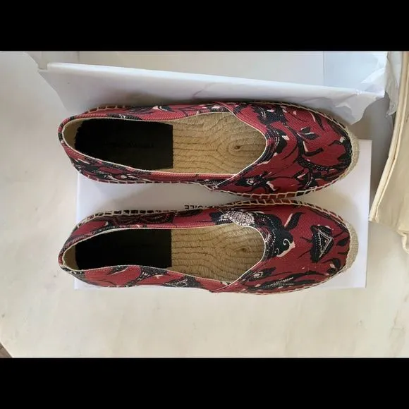 Isabel Marant Burgundy Canaee Printed Espadrille