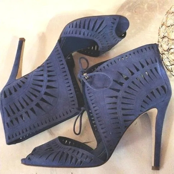 Ivanka Trump Colbalt Cage Heels