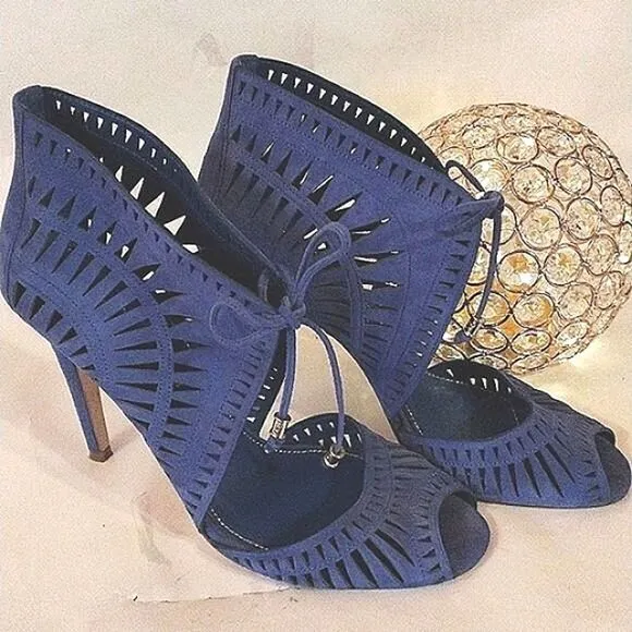 Ivanka Trump Colbalt Cage Heels