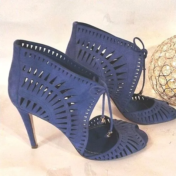 Ivanka Trump Colbalt Cage Heels