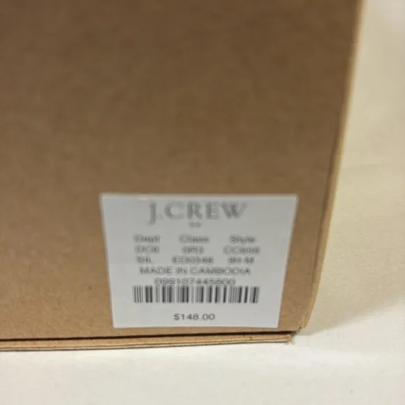 J. Crew Ankle-Strap Heels Silver Metallic Size 9.5 New in Box