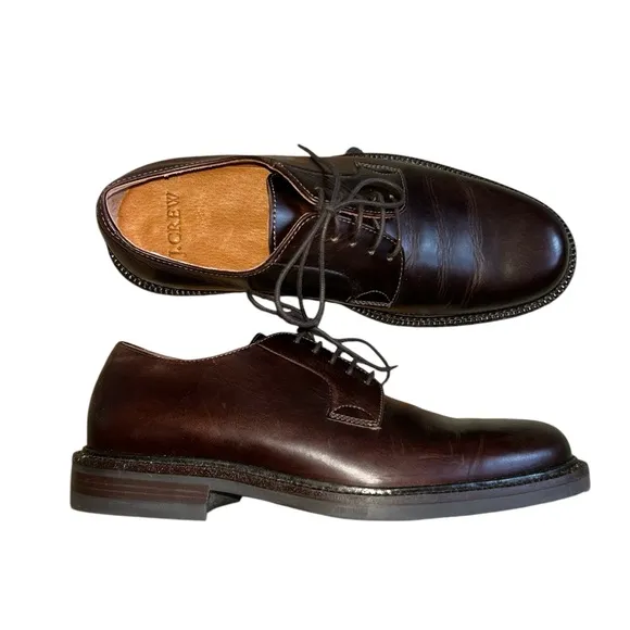 J. Crew Brown Leather Oxfords Style 97091 Men’s Size 9 Classic Prep