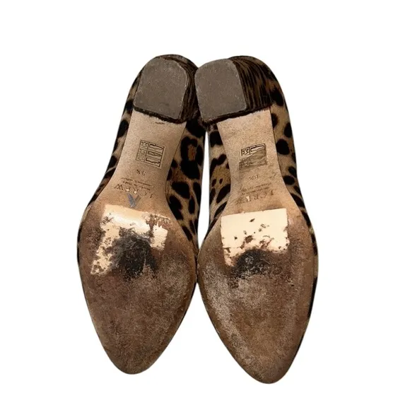 J. Crew Collection Stella Leopard Calf Hair Chunky Heels Pumps - 8.5