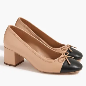 J. Crew Factory Cap-Toe Ballet Block Heels