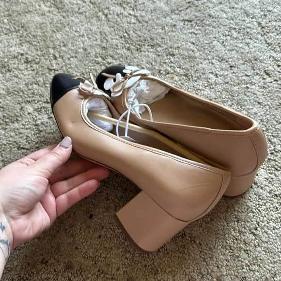J. Crew Factory Cap-Toe Ballet Block Heels