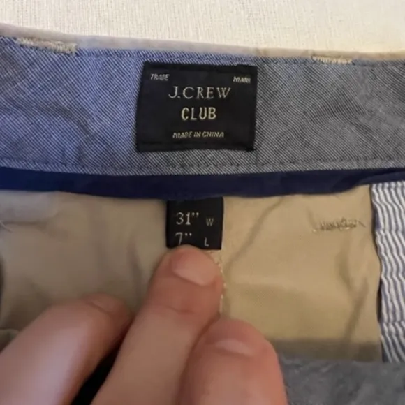J Crew Lightweight CLUB shorts 31&quot; Khaki​​​​​​​​​​​​​​​​​​​