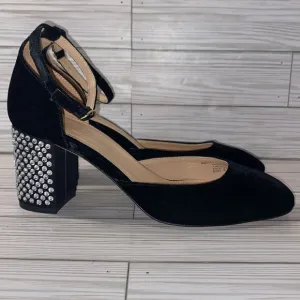 J. Crew Maisie ankle strap heels Black Italian suede 8.5M
