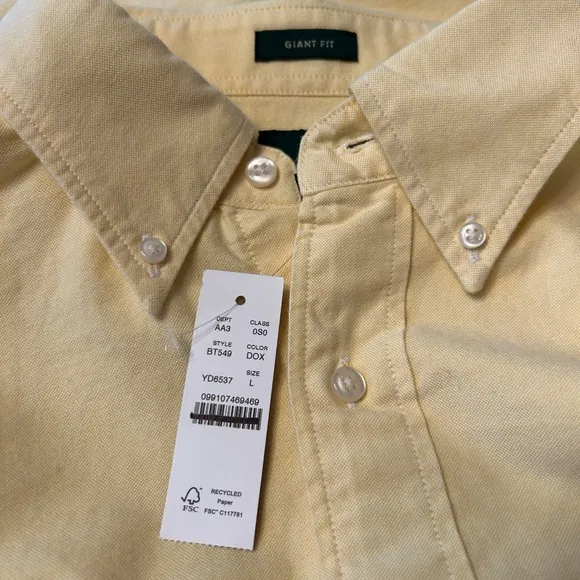 J. Crew Men’s Giant-fit Oxford Shirt Size L NWT #BT549