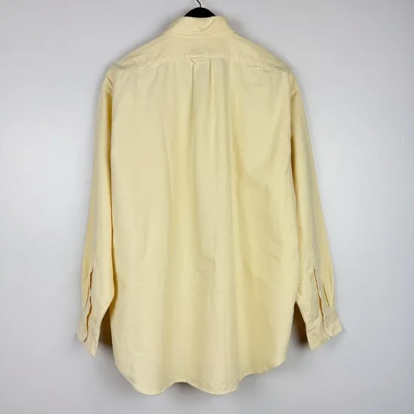 J. Crew Men’s Giant Fit Oxford Shirt Yellow Size M NWT