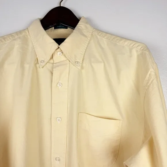 J. Crew Men’s Giant Fit Oxford Shirt Yellow Size M NWT