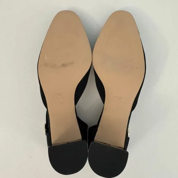 J. Crew Mille Ankle Stap Heels Mary Jane Moire Leather Black Size Size 7.5