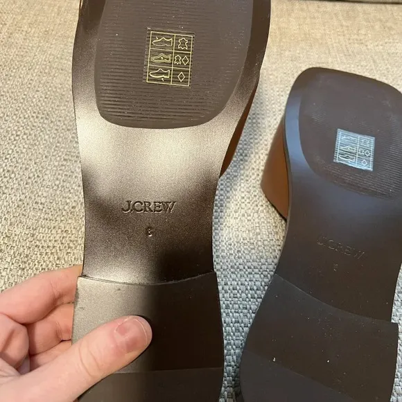 J. Crew NEW Callie Buckle Sandals in Cedar Brown Leather Size 8