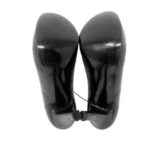 J. Crew Pierce high-heel oxfords, size women’s US 7.5, black leather